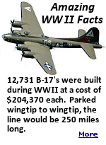 The cost of World War II was astounding, the $2.6 billion just for B-17 bombers would be $38 billion today.  Open link to learn more.